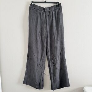 Wonderly gray wide leg Gauze pull on pants w pockets plus size 1X